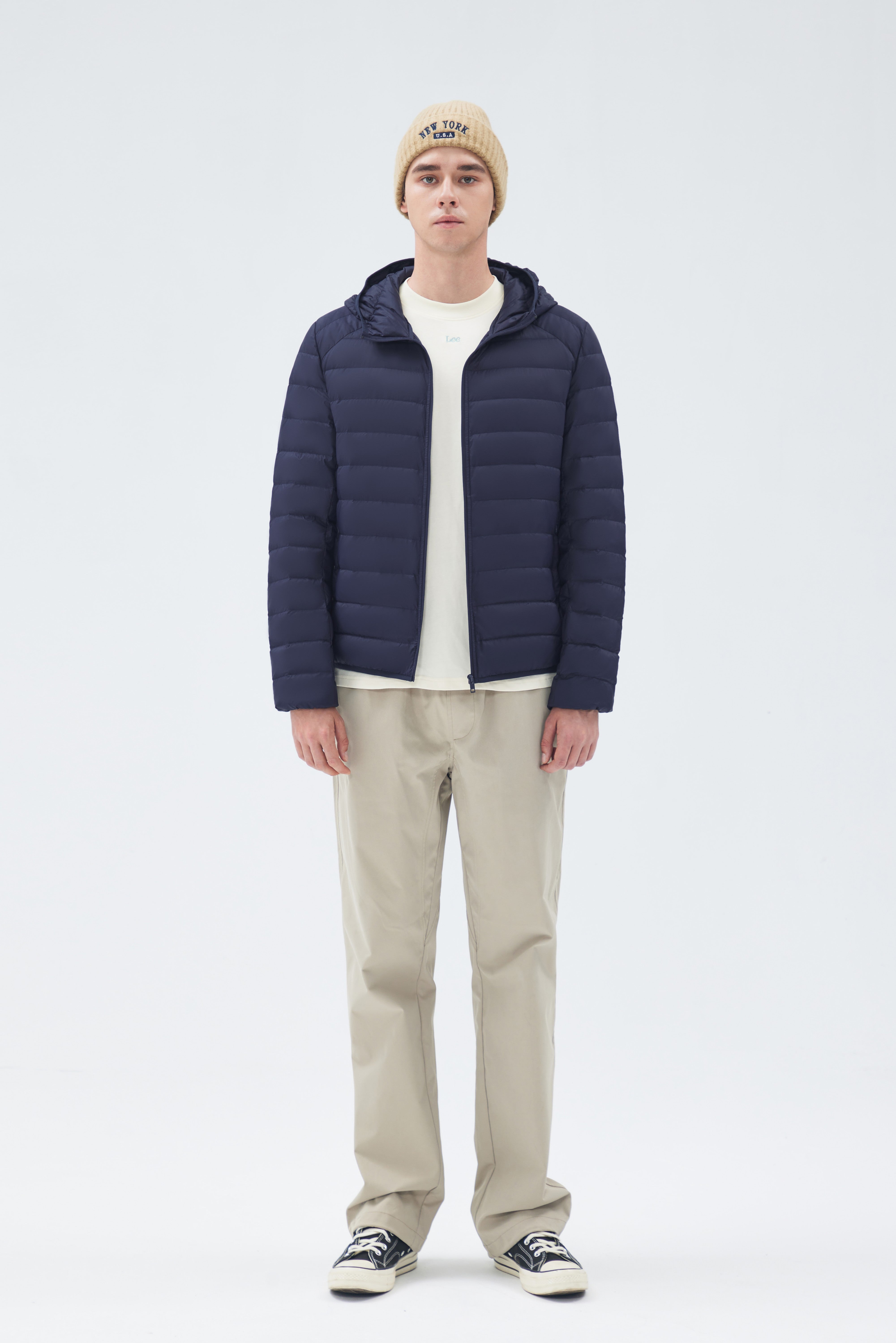 Lightweight Packable Hooded Man Down Jacket