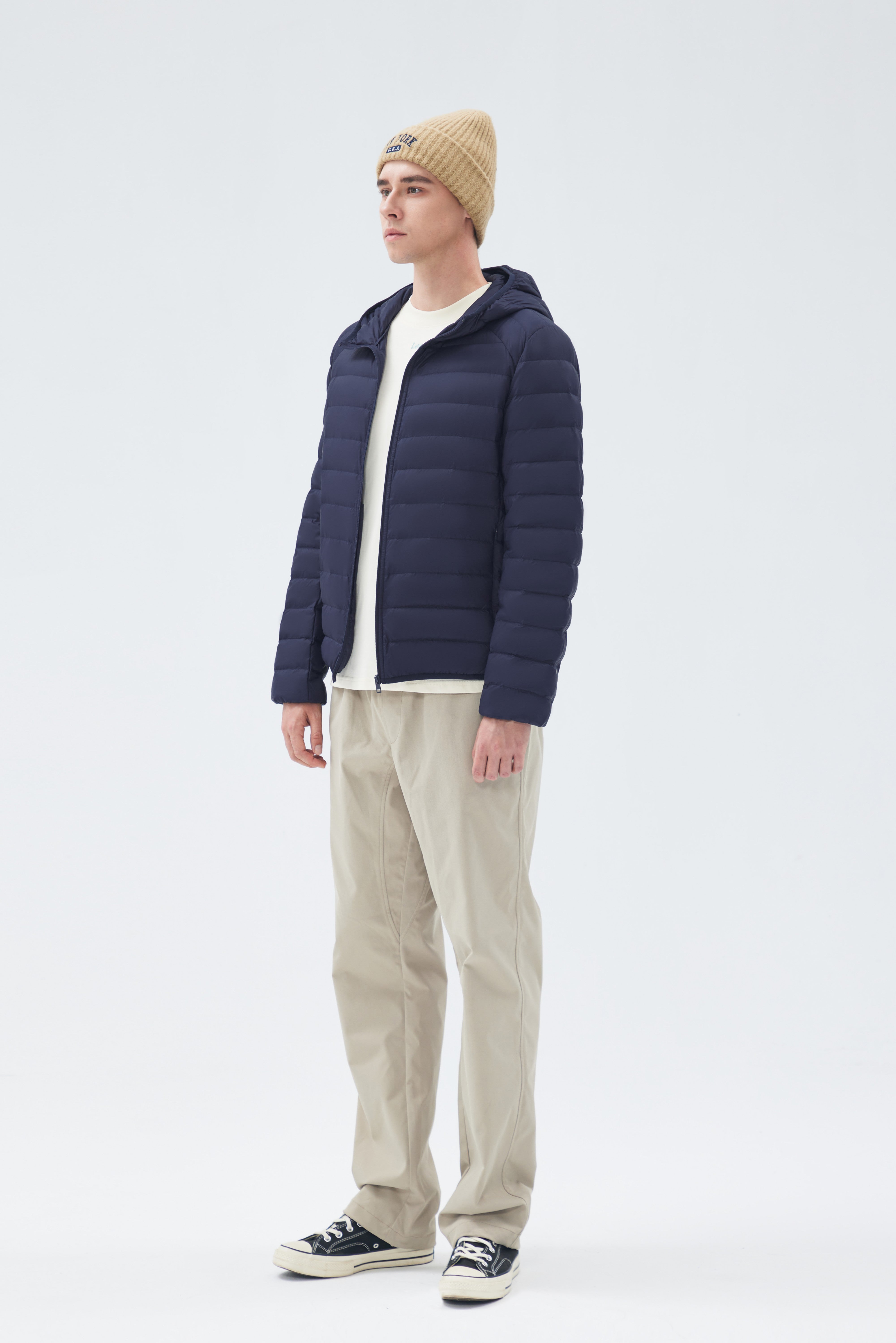 Lightweight Packable Hooded Man Down Jacket