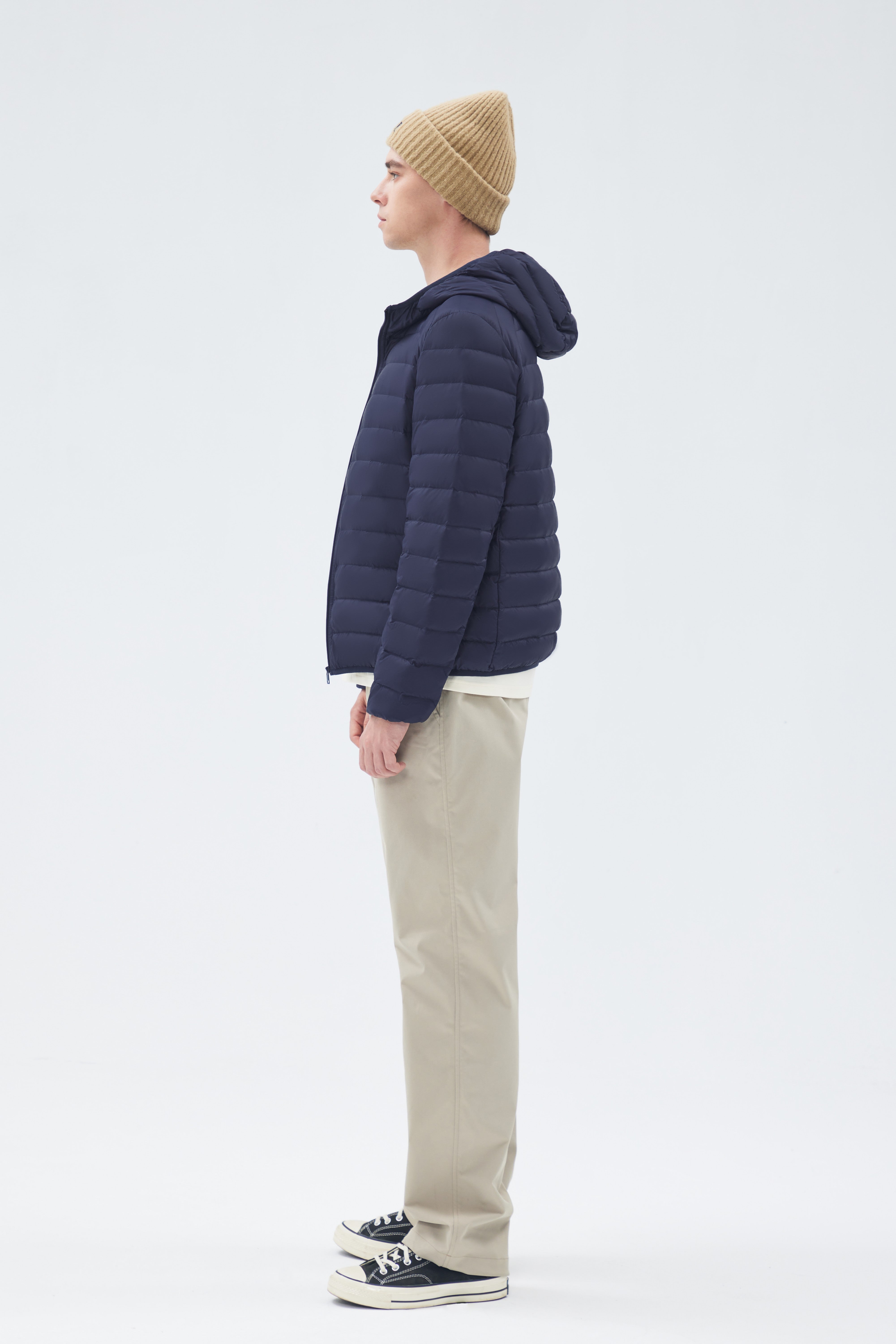 Lightweight Packable Hooded Man Down Jacket