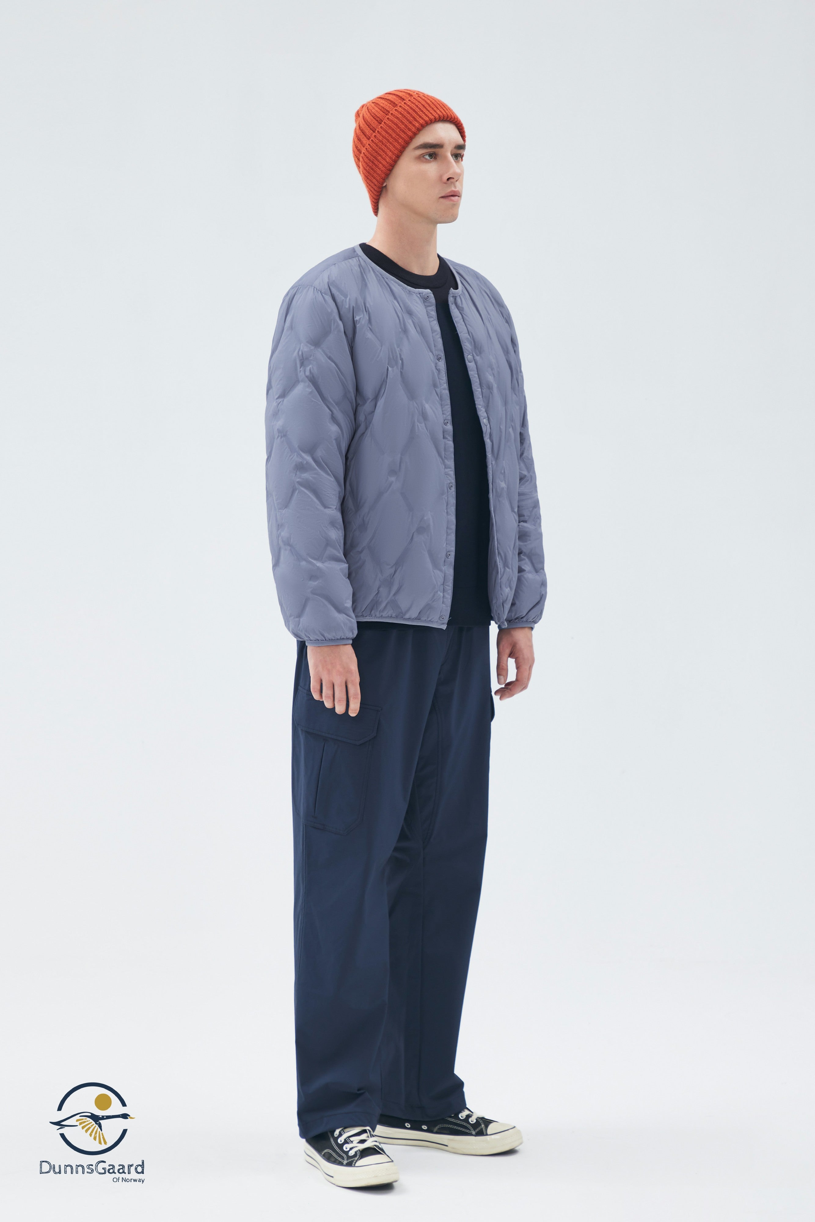 Lightweight Packable Collarless Man Down Jacket