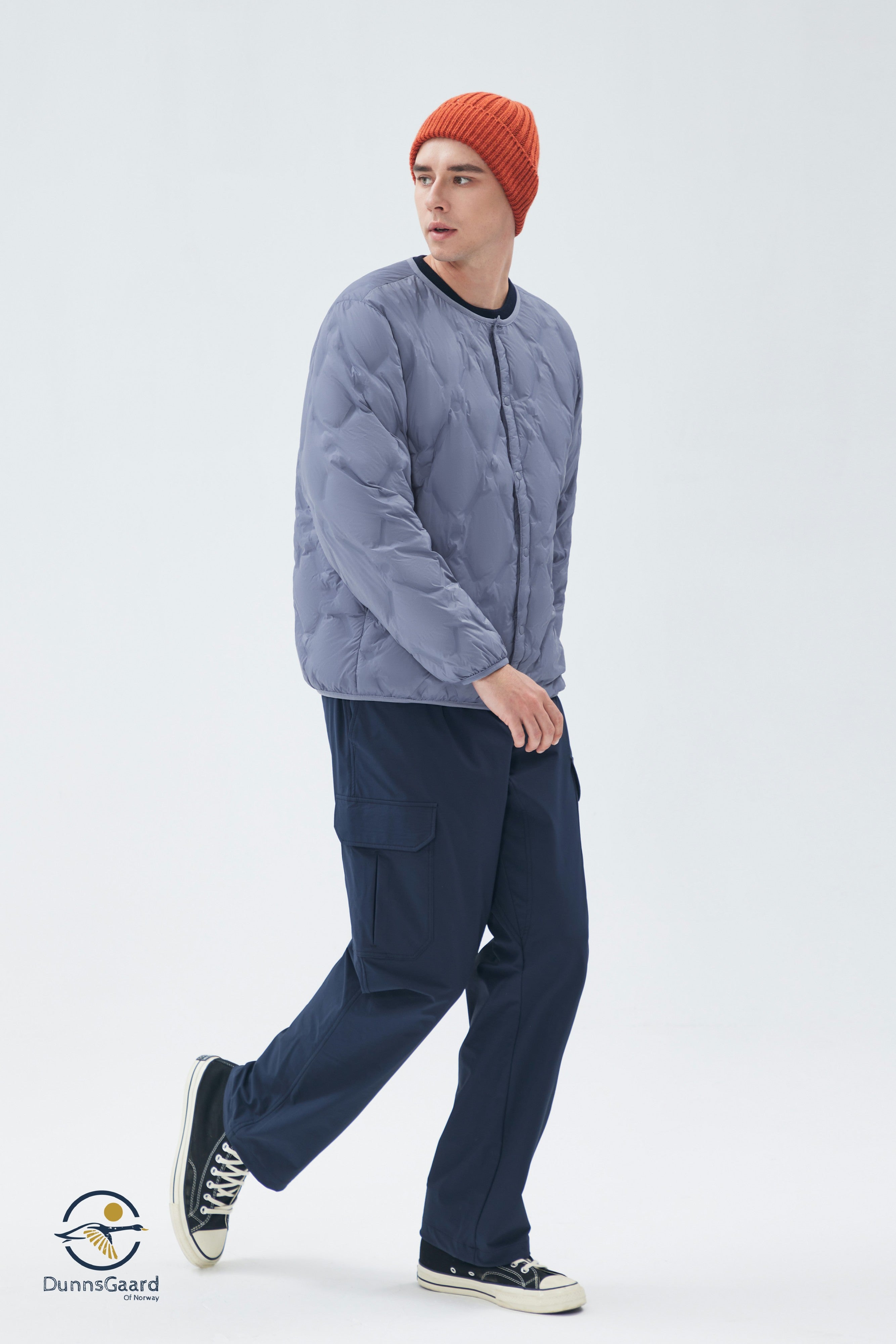 Lightweight Packable Collarless Man Down Jacket