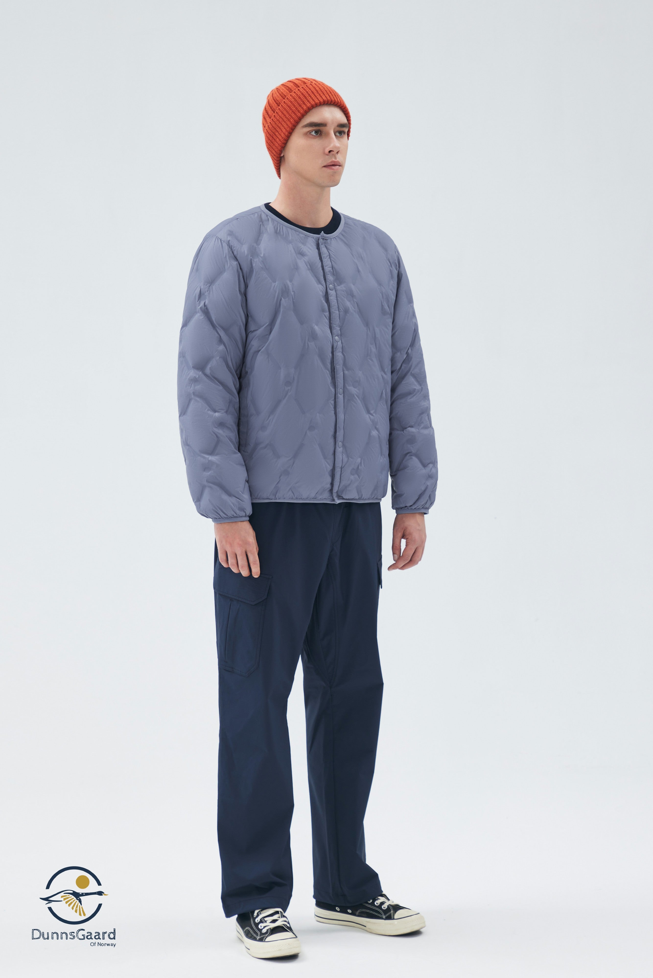Lightweight Packable Collarless Man Down Jacket