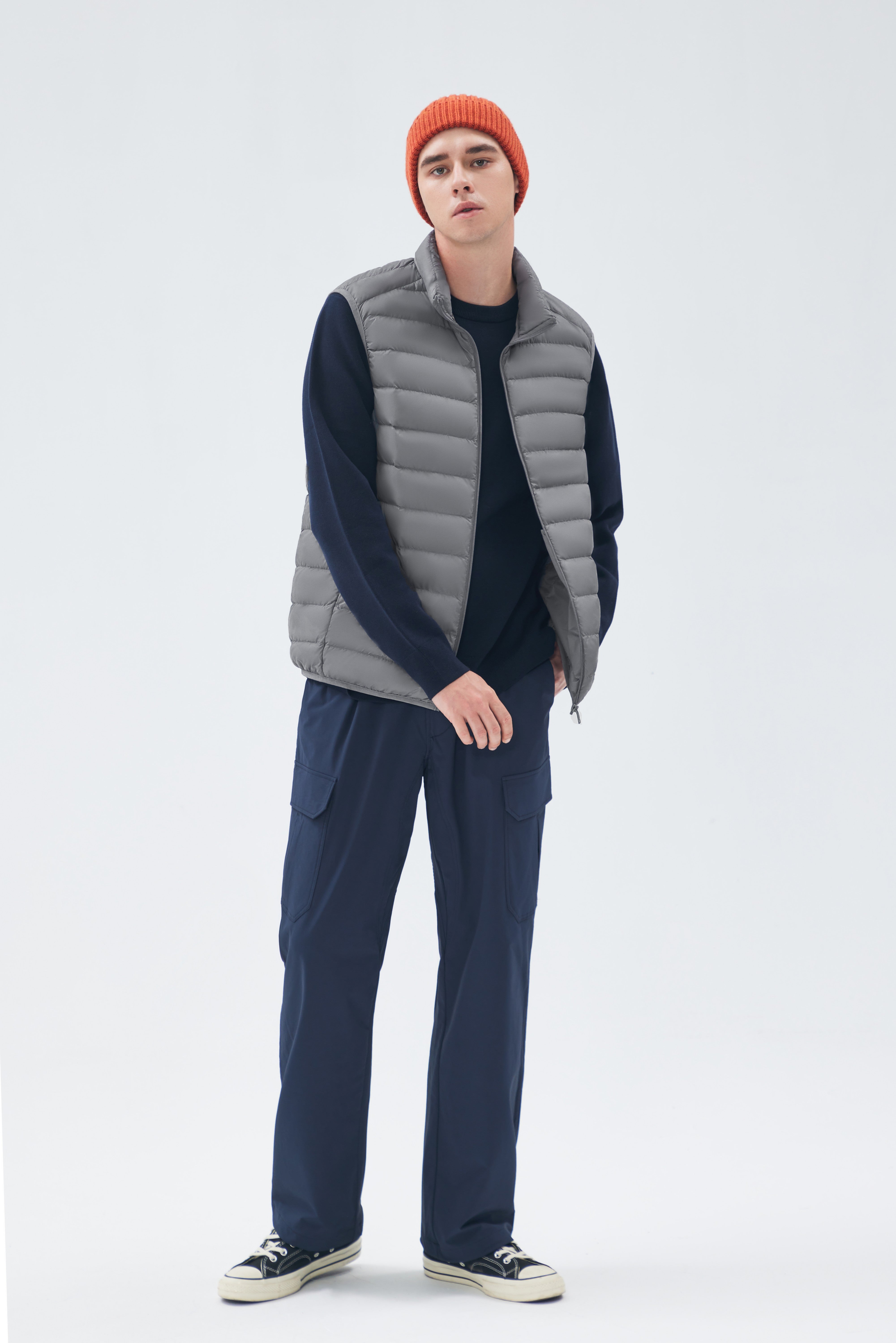 Lightweight Stand-collar Man Down Vest