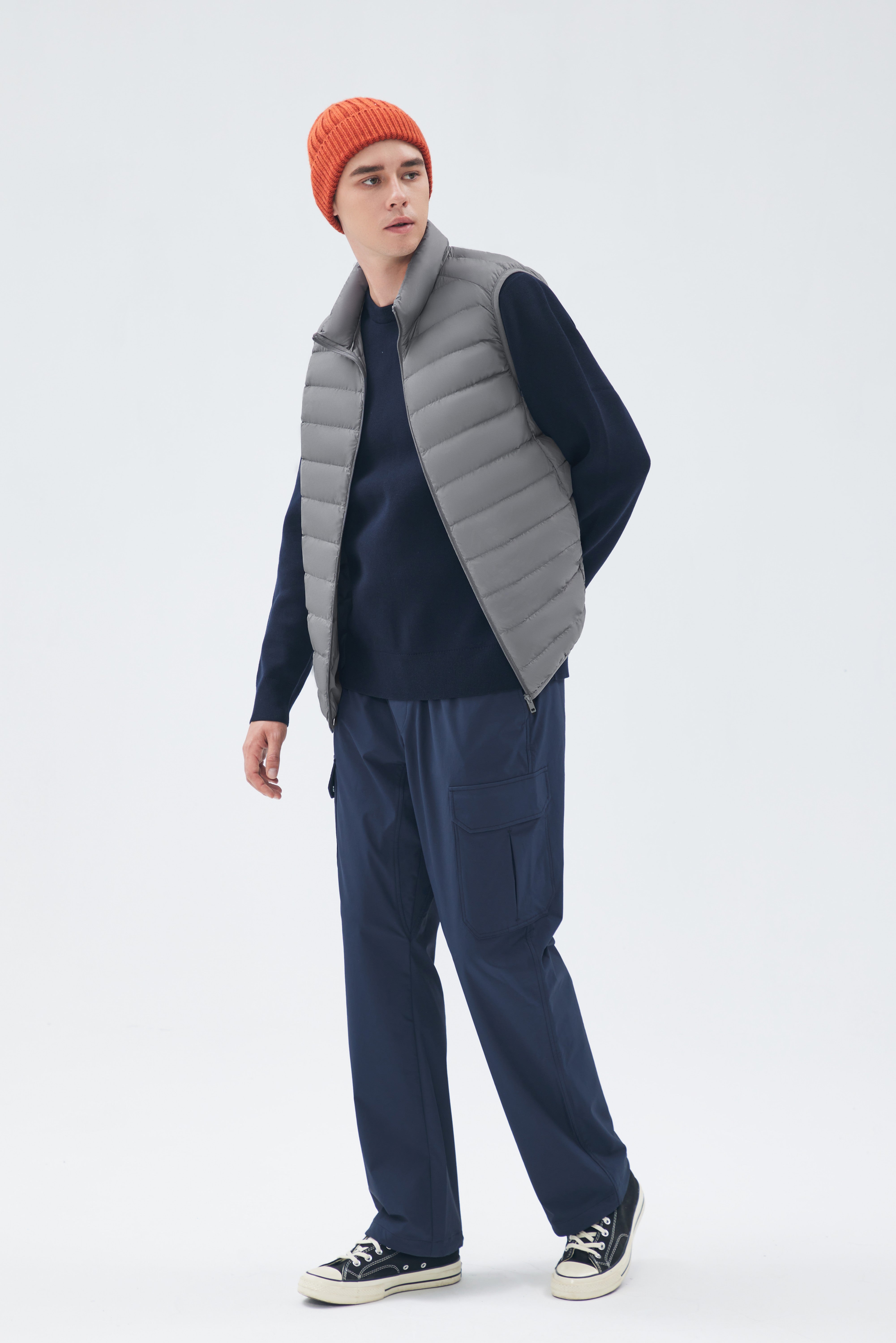 Lightweight Stand-collar Man Down Vest