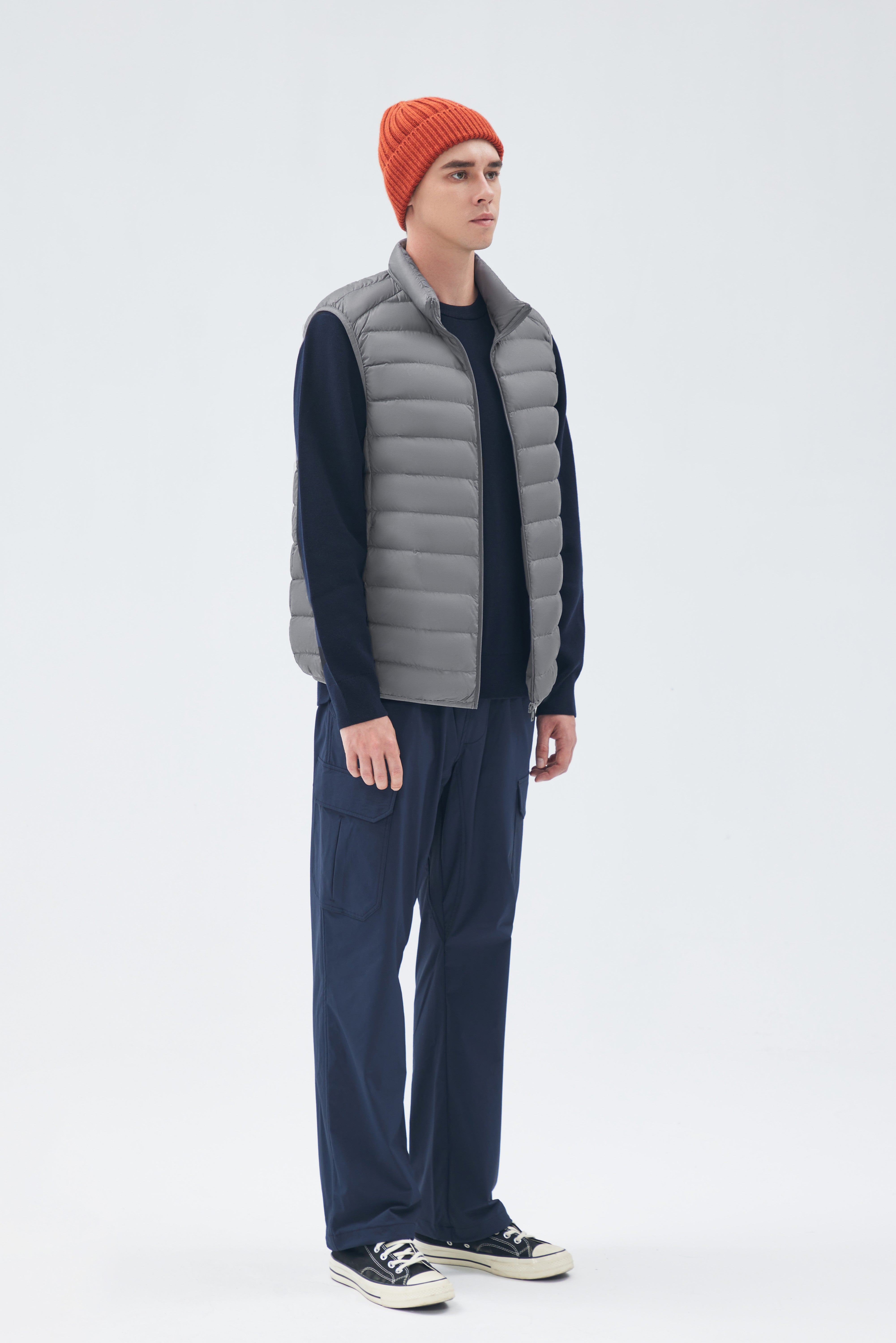 Lightweight Stand-collar Man Down Vest