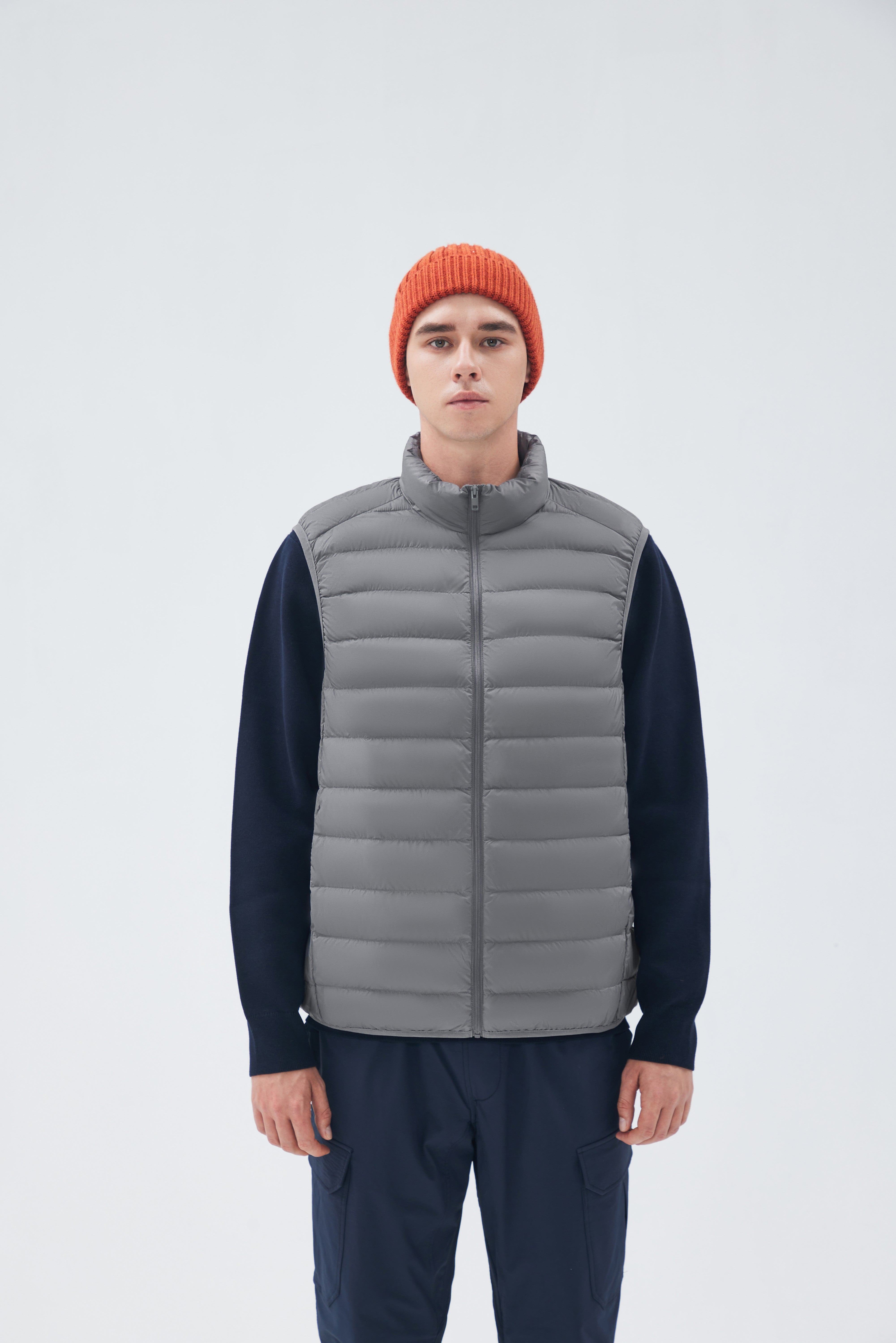 Lightweight Stand-collar Man Down Vest