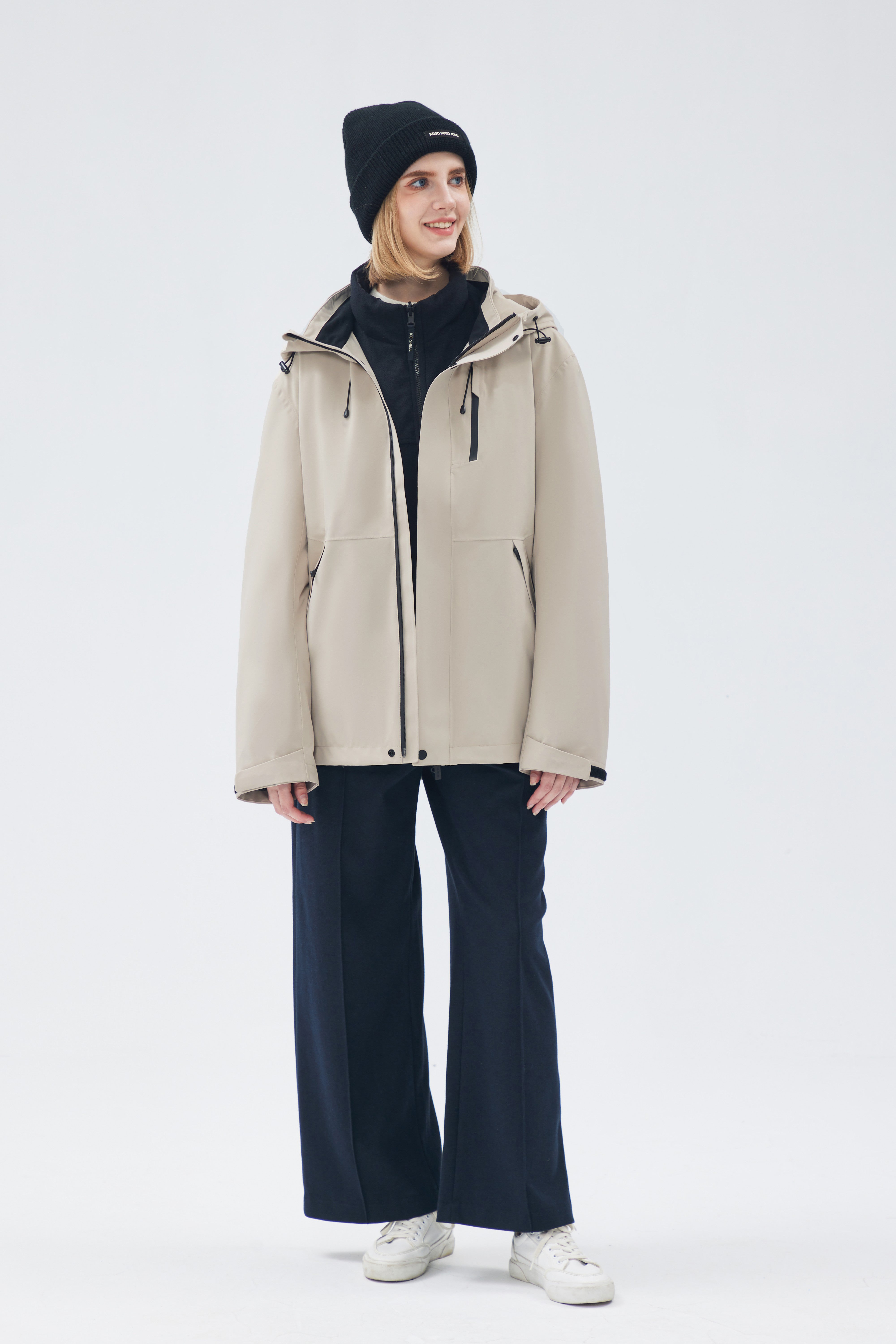 2-in-1 Waterproof Woman Jacket