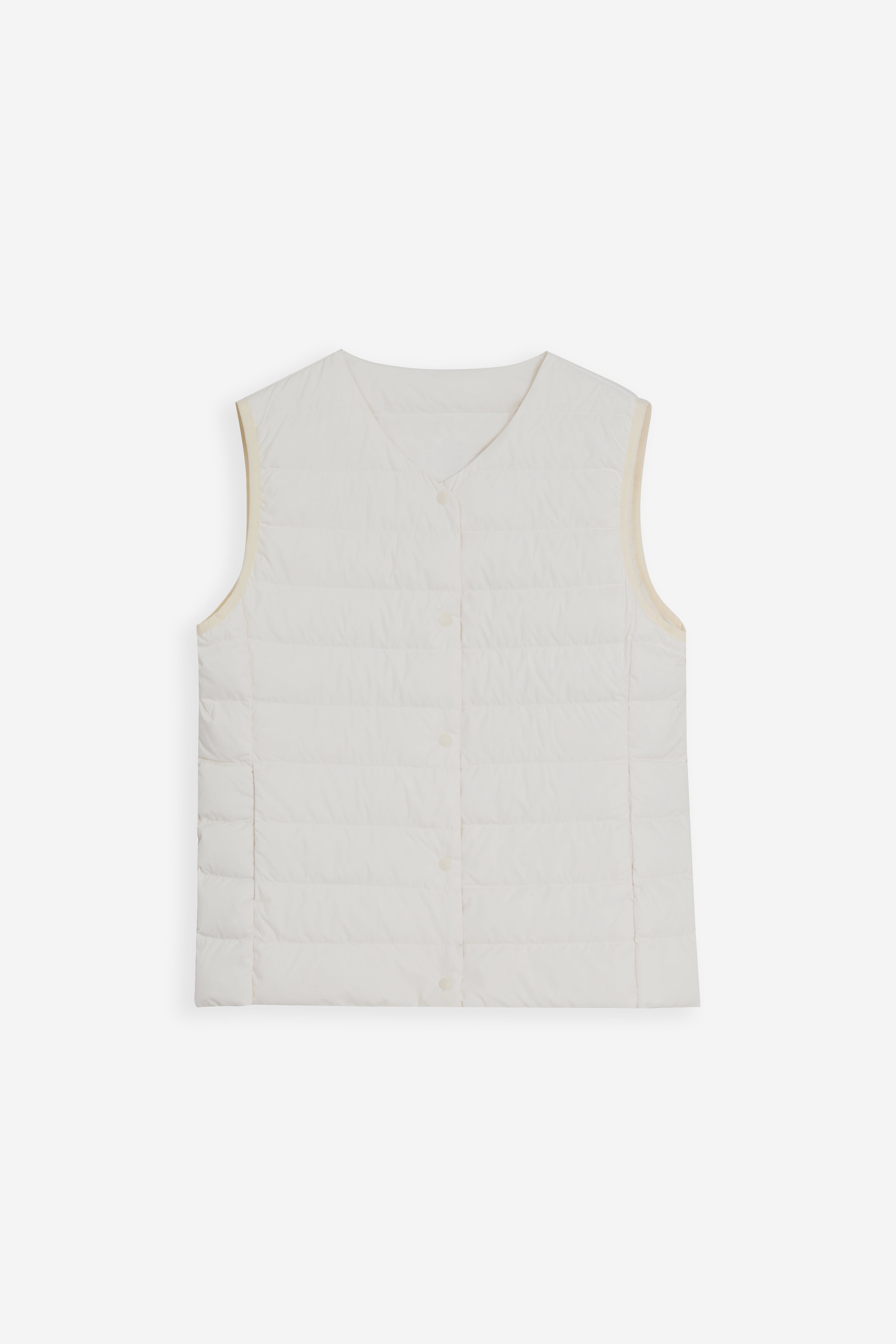 Lightweight Sleeveless V-Neck Woman Down Vest